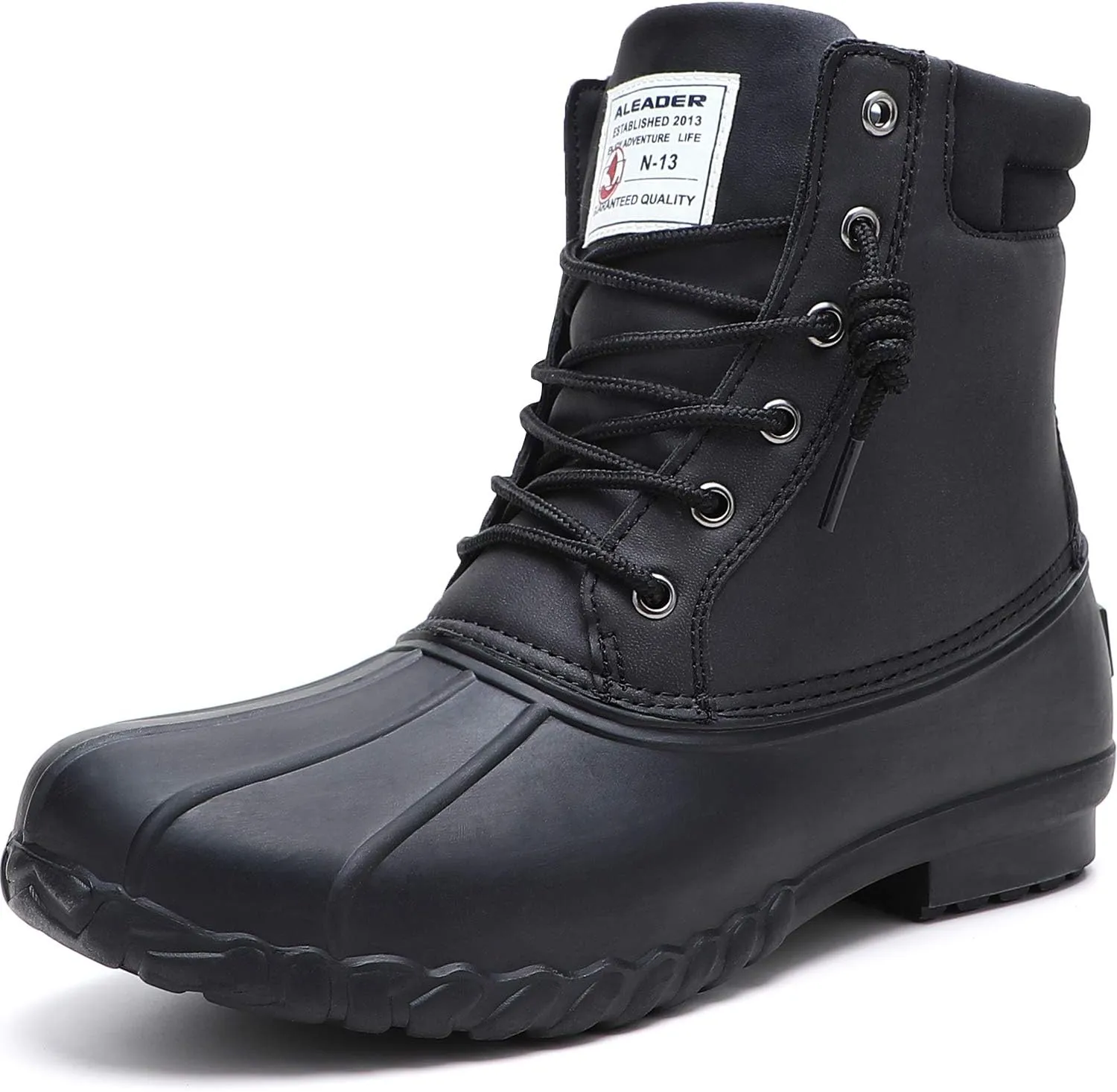 ALEADER Mens Duck Boot | Waterproof Shell | Fur Lined Insulated Winter Snow Boot
