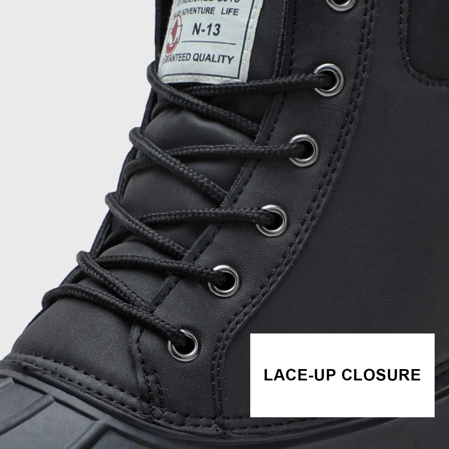 ALEADER Mens Duck Boot | Waterproof Shell | Fur Lined Insulated Winter Snow Boot