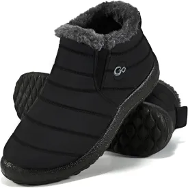 Alicegana Snow Boots for Women Winter: Warm Fur Lined Ankle Booties Comfortable Waterproof Slip On Lightweight Womens Boots