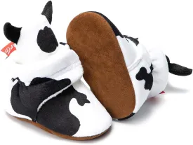 Babelvit Newborn Baby Boy Girl Soft Fleece Booties Stay On Infant Slippers Socks Shoe Non Skid Gripper Toddler First Walkers Winter Ankle Crib Shoes