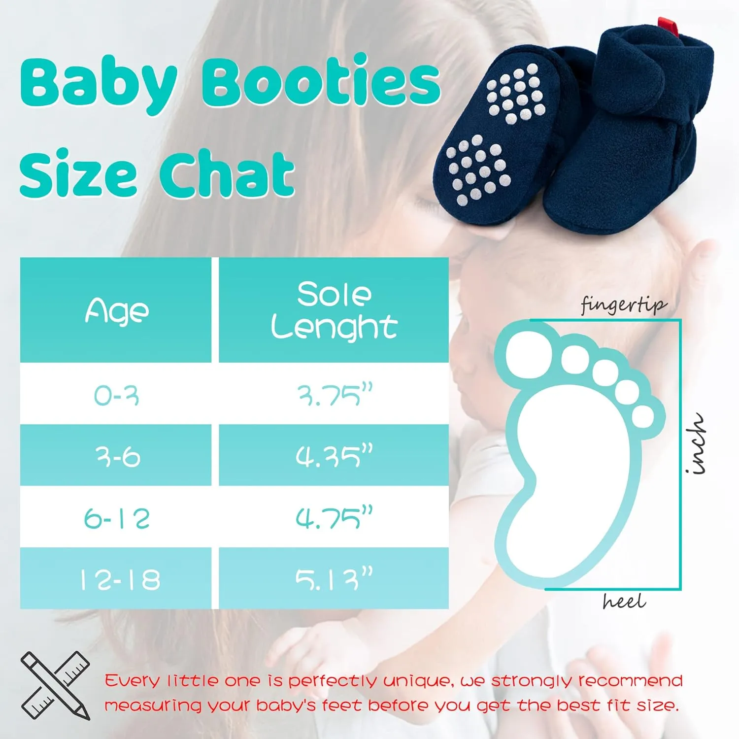 Baby Fleece Booties Newborn Unisex Booties Non-Slip Newborn Infant First Walkers Warm Shoes House Slippers for Baby Boys & Baby Girls Toddlers