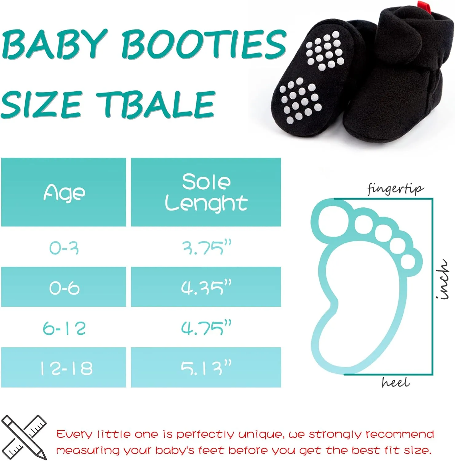 Baby Fleece Booties Newborn Unisex Booties Non-Slip Newborn Infant First Walkers Warm Shoes House Slippers for Baby Boys & Baby Girls Toddlers