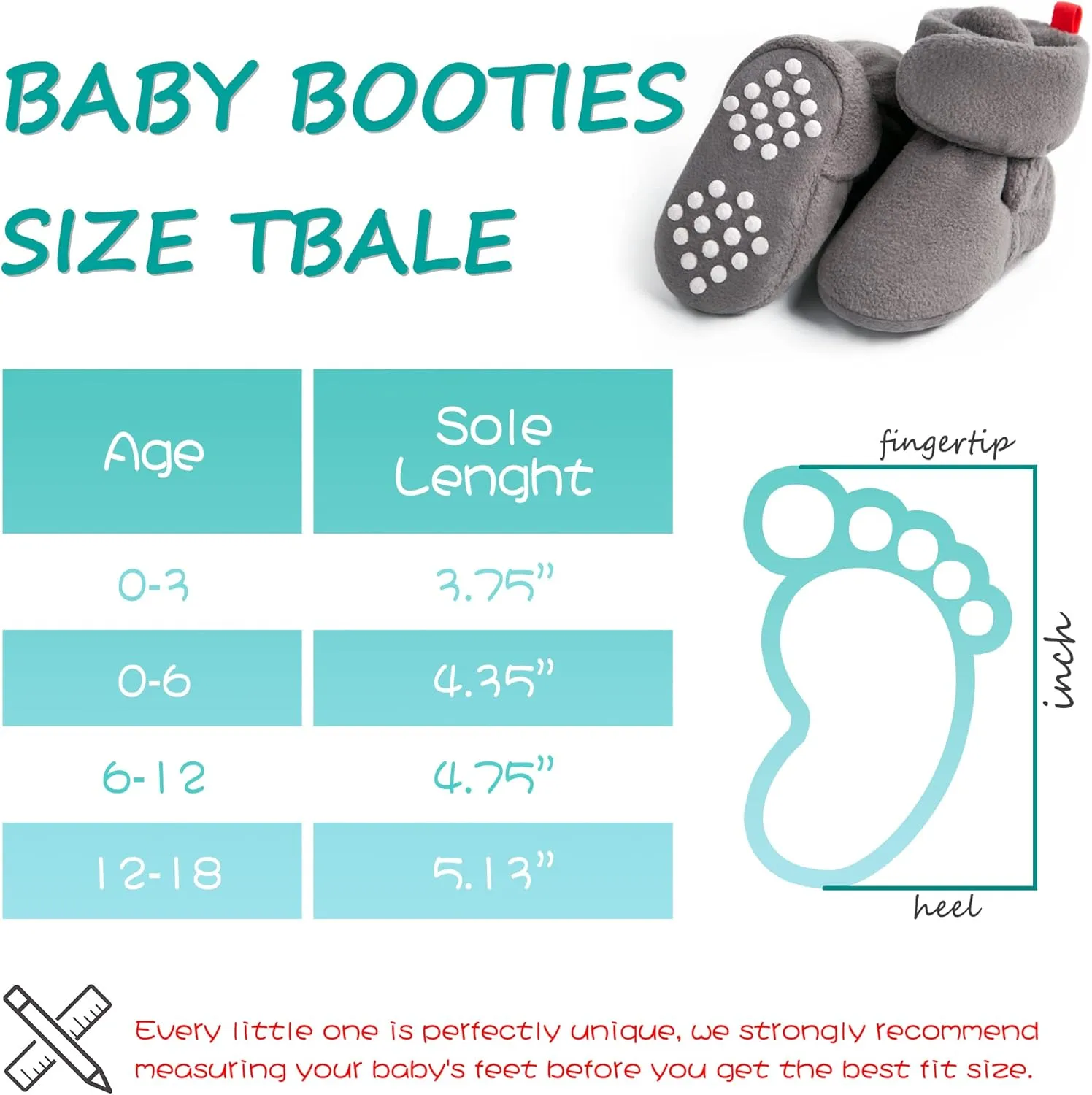 Baby Fleece Booties Newborn Unisex Booties Non-Slip Newborn Infant First Walkers Warm Shoes House Slippers for Baby Boys & Baby Girls Toddlers