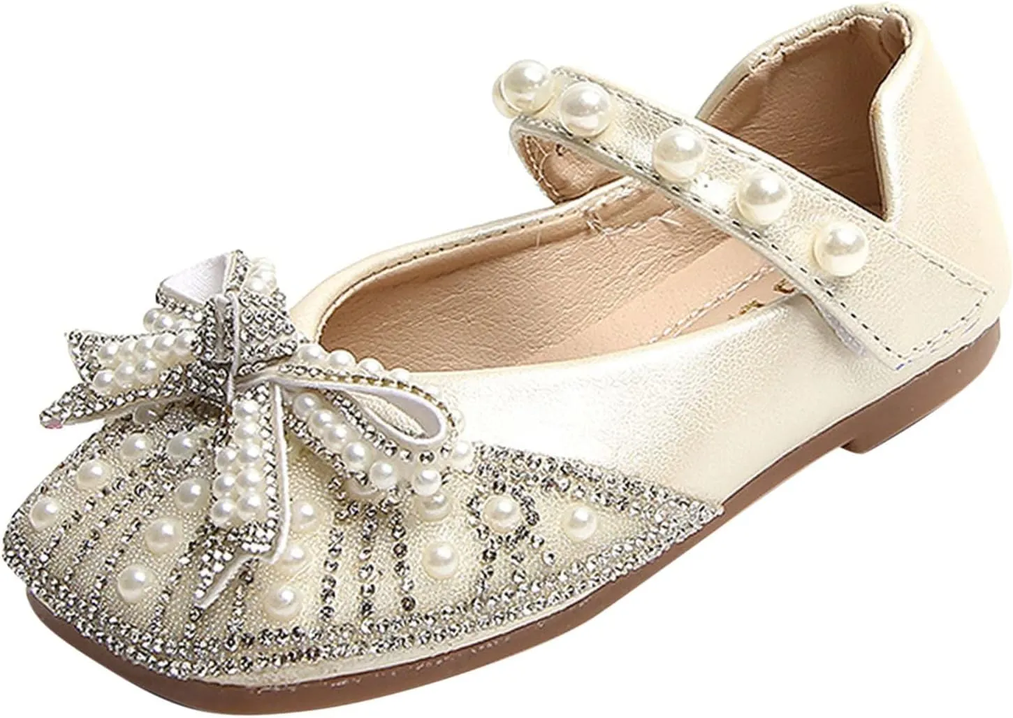 Baby Girl Shoes Non Slip Soft Sole PU Leather Girl Slip-on Ballet Flat Party School Shoe Wedding Baby Booties