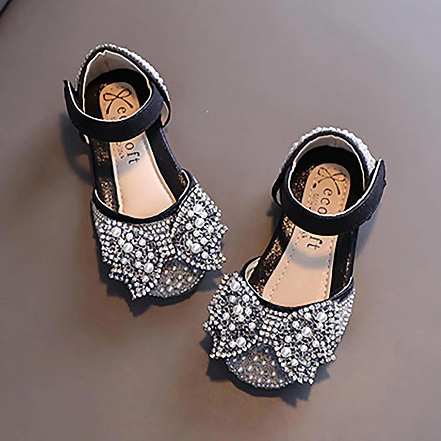 Baby Girls Premium Mary Jane Flats Rubber Sole Moccasins Rubber Sole Mary Jane Crib Shoes Baby Special Occasion Shoes