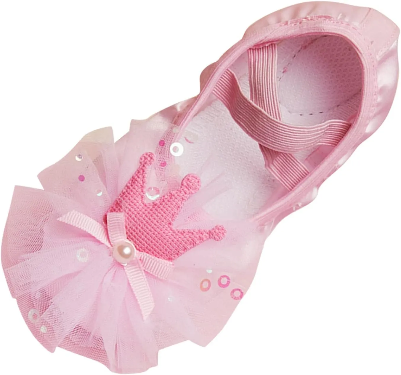 Baby Mary Jane Flats Princess Christening Baptism Premium Non Slip Soft Rubber Sole Crib Sneaker for Baptism/Crawling