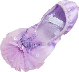 Baby Mary Jane Flats Princess Christening Baptism Premium Non Slip Soft Rubber Sole Crib Sneaker for Baptism/Crawling