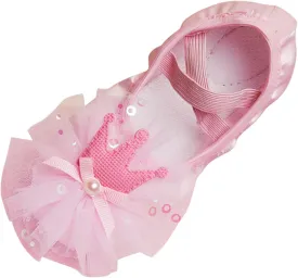 Baby Mary Jane Flats Princess Christening Baptism Premium Non Slip Soft Rubber Sole Crib Sneaker for Baptism/Crawling