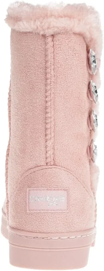 bebe Girl's Fur Lined Winter Boot with Rhinestone Details (Toddler/Little Girl/Big Girl)