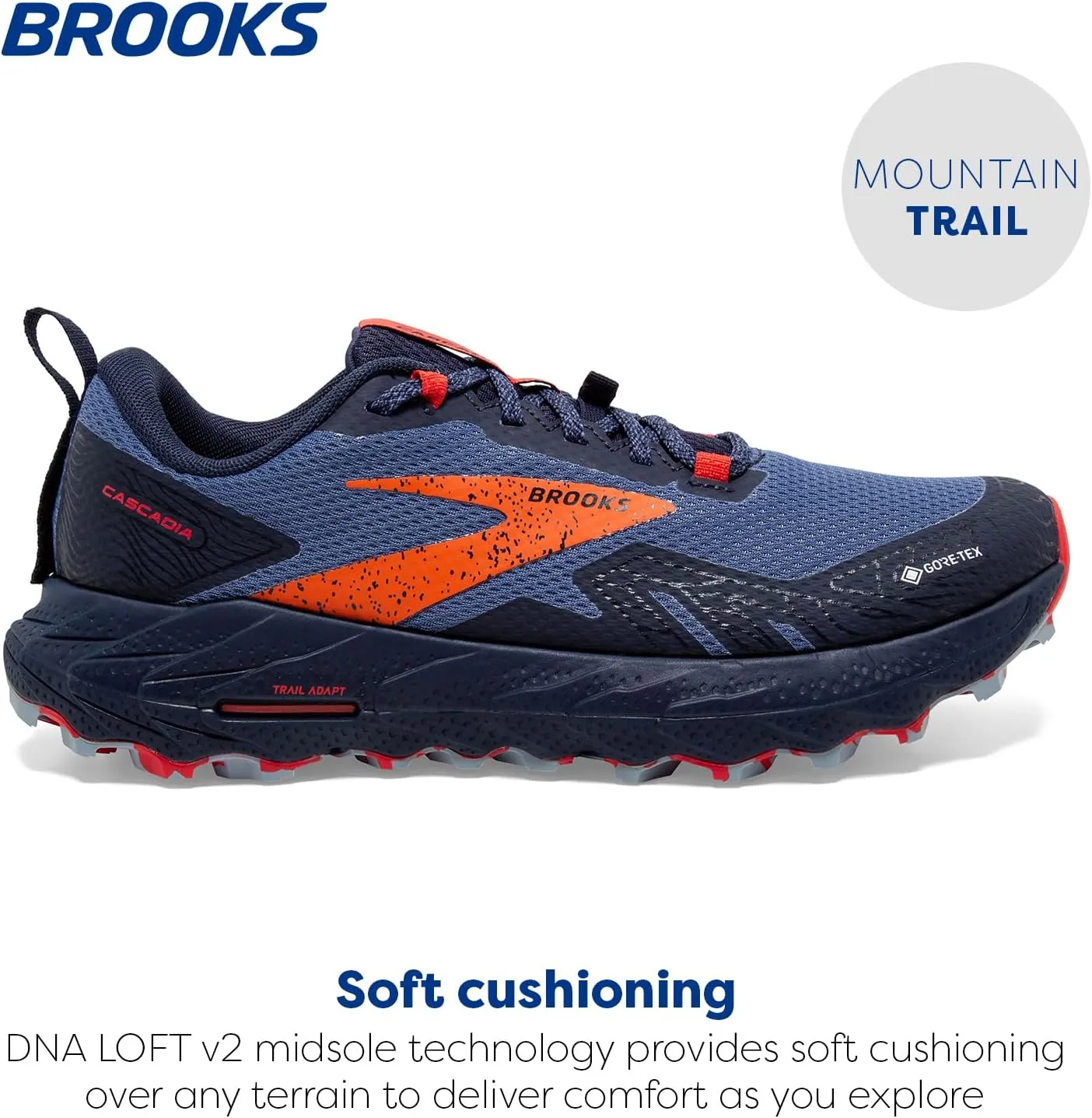 Brooks Womens Cascadia 17 GTX Waterproof Trail Running Shoe