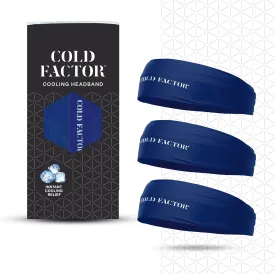 COLD FACTOR Instant Cooling Headband 3 Pack | Advanced Evaporative Comfort for Sports & Outdoor | UPF 50  Protection | Long-Lasting Coolness | Ideal for Fitness, Hiking, Yoga, & Running