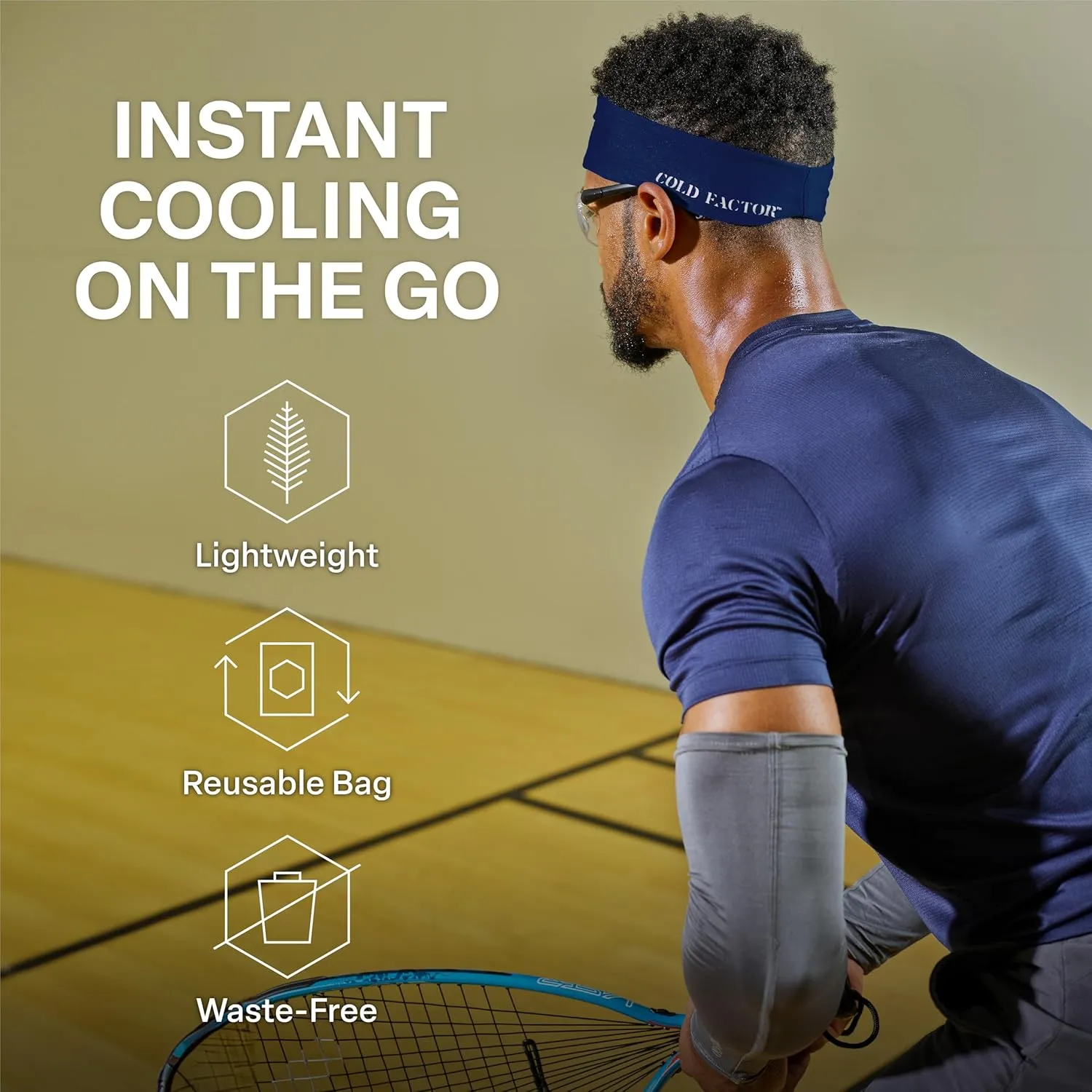 COLD FACTOR Instant Cooling Headband 3 Pack | Advanced Evaporative Comfort for Sports & Outdoor | UPF 50  Protection | Long-Lasting Coolness | Ideal for Fitness, Hiking, Yoga, & Running