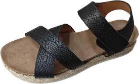 Comfortable Sandals for Women Espadrilles Platforms Open Toe Ankle Strap Wedge Sandals Slip On Casual Summer Shoes
