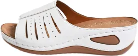Comfortable Sandals for Women Orthotic Wedge Slides Open Toe Slip On Shoes Casual Walking Footwear with Arch Support