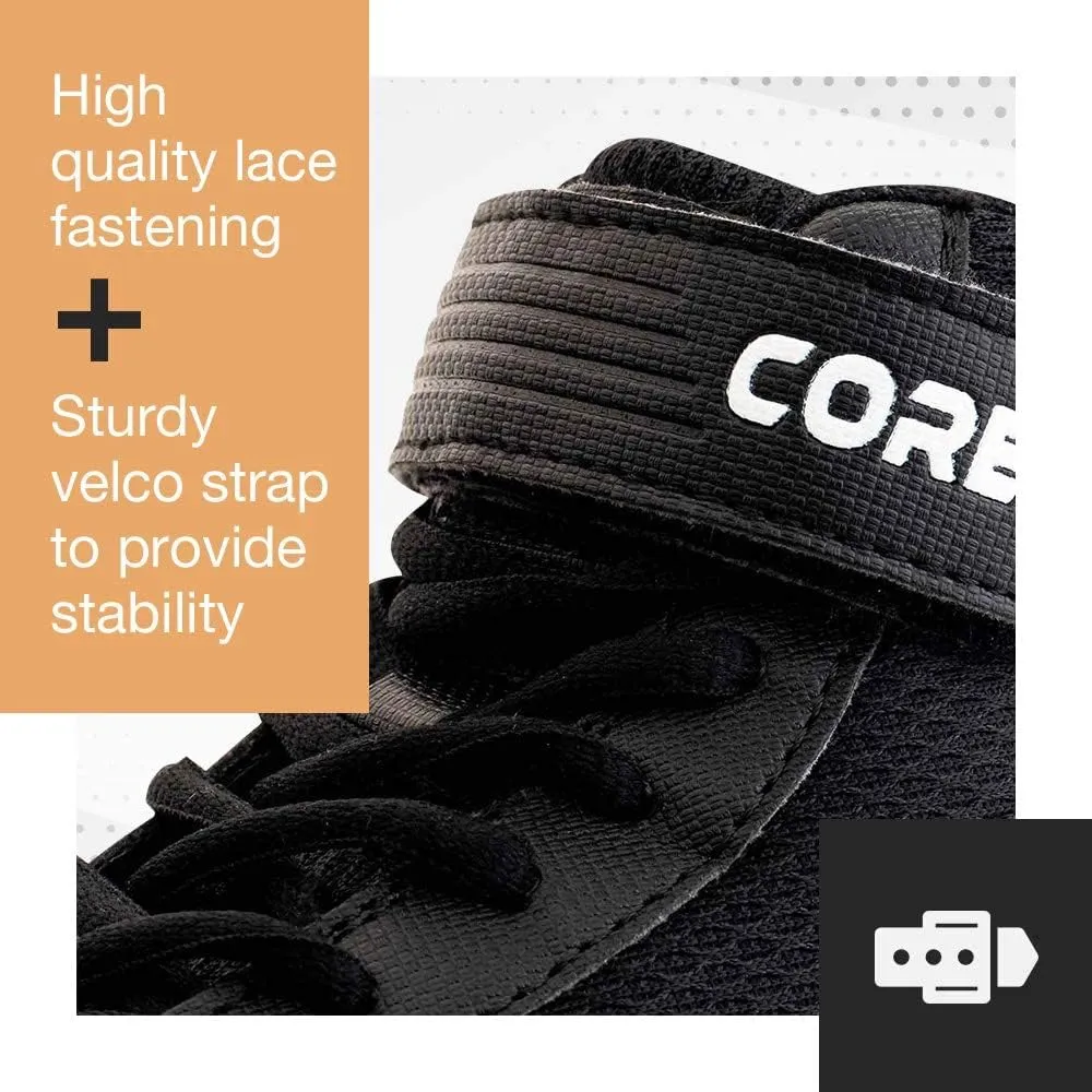 CORE Wrestling Shoes  High Traction Wrestling Shoes for Men, Women, Youth & Kids - Durable Shoes for Wrestling, Boxing, Weightlifting & Bodybuilding  Combat Sports Footwear, Lightweight Gym Shoes