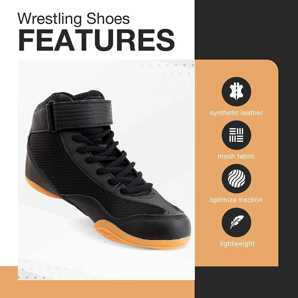 CORE Wrestling Shoes  High Traction Wrestling Shoes for Men, Women, Youth & Kids - Durable Shoes for Wrestling, Boxing, Weightlifting & Bodybuilding  Combat Sports Footwear, Lightweight Gym Shoes