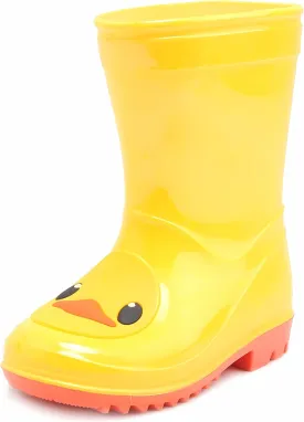 Cute Duck Rain Boots for Kids - Yellow Animal Design Waterproof Rubber Boots for Boys & Girls - Lightweight Comfortable Garden, Puddle & Outdoor Play Shoes