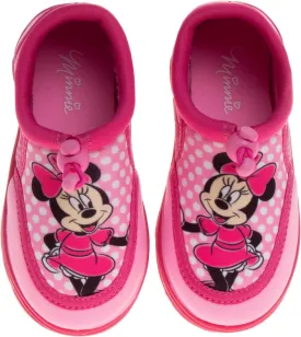Disney Minnie Mouse Water Shoes - Pool Aqua Socks for Kids- Sandals Princess Bungee Waterproof Beach Slides Sport Character Summer Slip-on Quick Dry (Toddler/Little Kid)