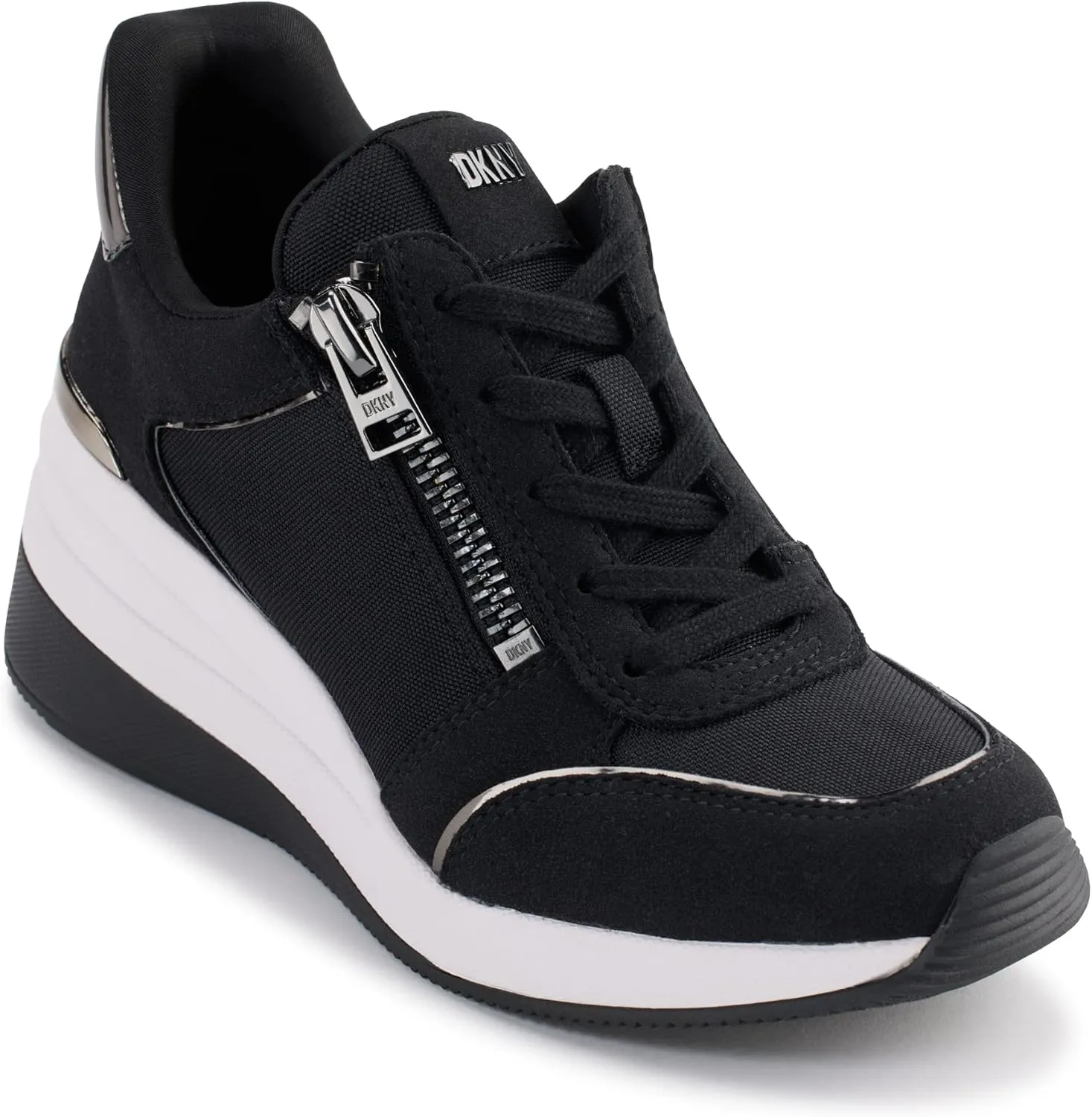 DKNY women's Kaden-Lace Up Wedg Sneaker