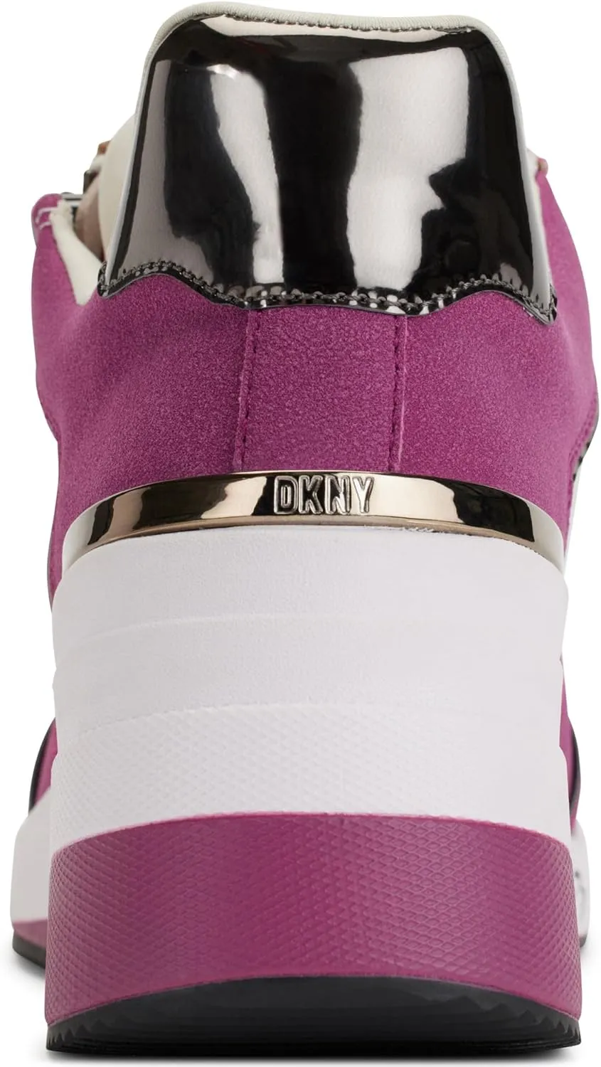 DKNY women's Kaden-Lace Up Wedg Sneaker