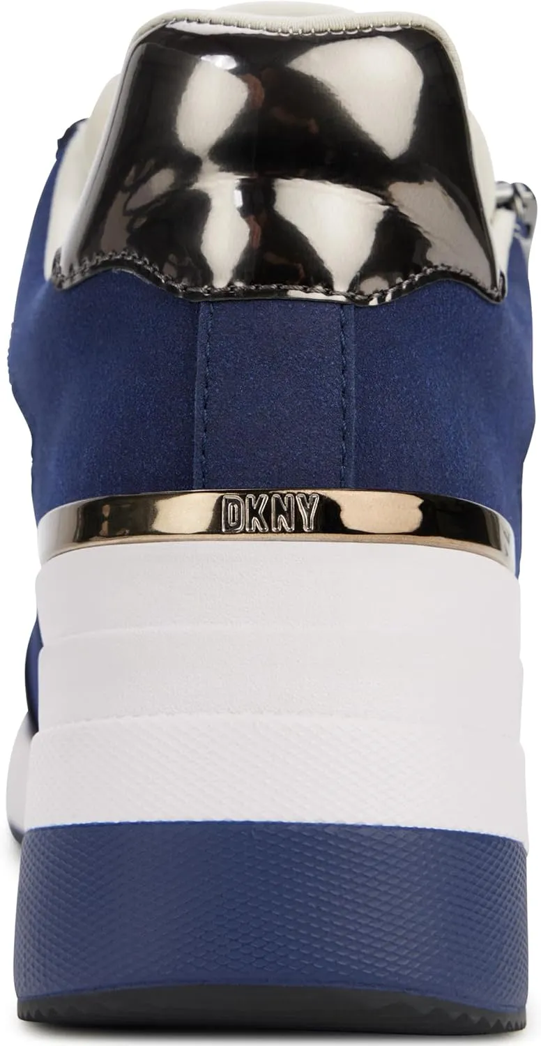 DKNY women's Kaden-Lace Up Wedg Sneaker