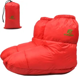 Down Booties Warm Socks for Men & Women - Ultralight Sleeping Sock for Camp, Backpacking - Soft & Cozy Camping Sleeping Bag Tent Down Slippers Foot Warmer