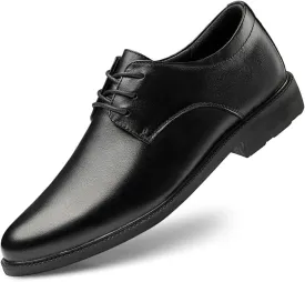 Dress Oxford Shoes for Men Lace Up Height Increasing Elevator Leather Derby Shoes 2.3 Inches Taller Anti-Slip Block Heel Rubber Sole Wedding Suitable for Many Occasions.
