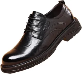 Fashionable Luxury Platform Elevator Oxford Men's Casual Dress Leather Shoes Classic Office Comfortable Formal Shoes