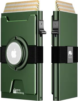 furid Smart Airtag Wallet Men: Metal Wallet with Airtag Holder - Apple Air Tag Wallet for Men Airtag, Slim Minimalist Pop Up Card Wallet