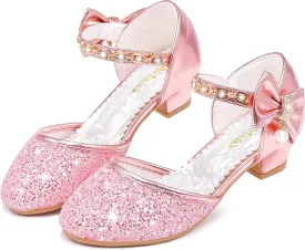 Girls Sandals Closed Toe Heels Wedding Party Girls Dress Shoes Toddler Little Big Kid