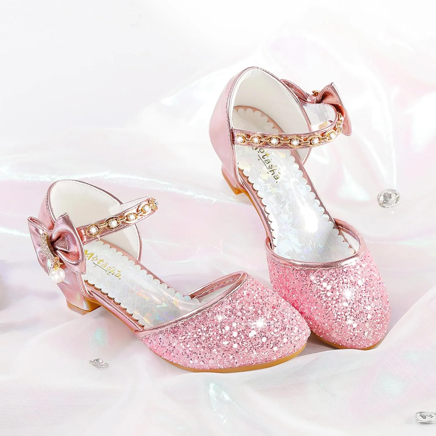 Girls Sandals Closed Toe Heels Wedding Party Girls Dress Shoes Toddler Little Big Kid