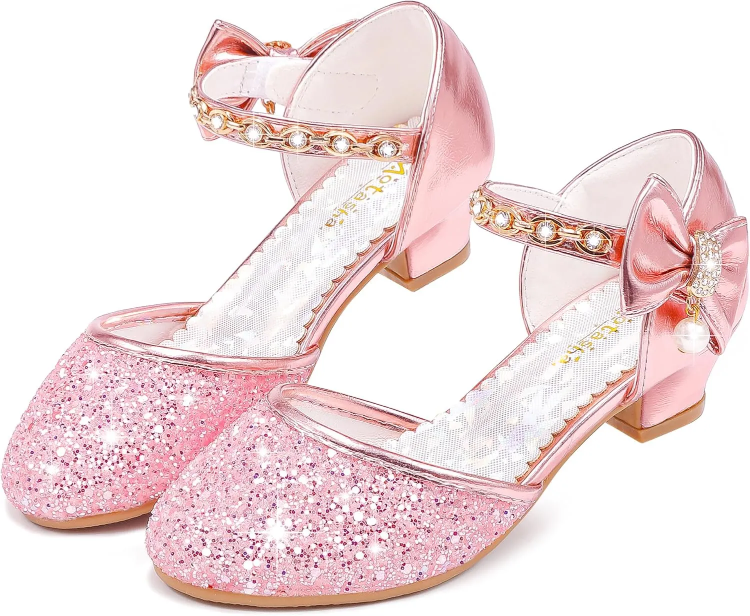 Girls Sandals Closed Toe Heels Wedding Party Girls Dress Shoes Toddler Little Big Kid
