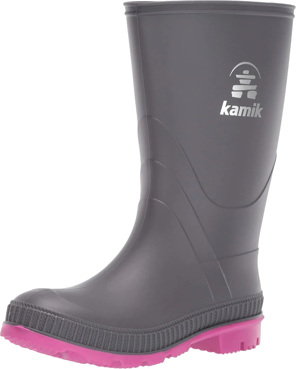 Kamik Kids Stomp Waterproof Rain Boots,Olive,