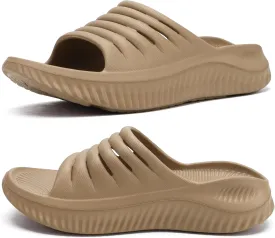 KuaiLu Womens Recovery Sandals With Comfortable Plantar Fasciitis Support,Ladies Orthotic Open Toe Sport Slides Thick Cushion Reduces Stress on Feet,Joints & Back Post-Exercise