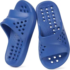 KVbabby Shower Shoes for Kids Massage Pool Slides with Arch Support Quick Drying Boys Girls Beach Sandals Non Slip Summer Bathroom Indoor House Slippers with Drain Holes