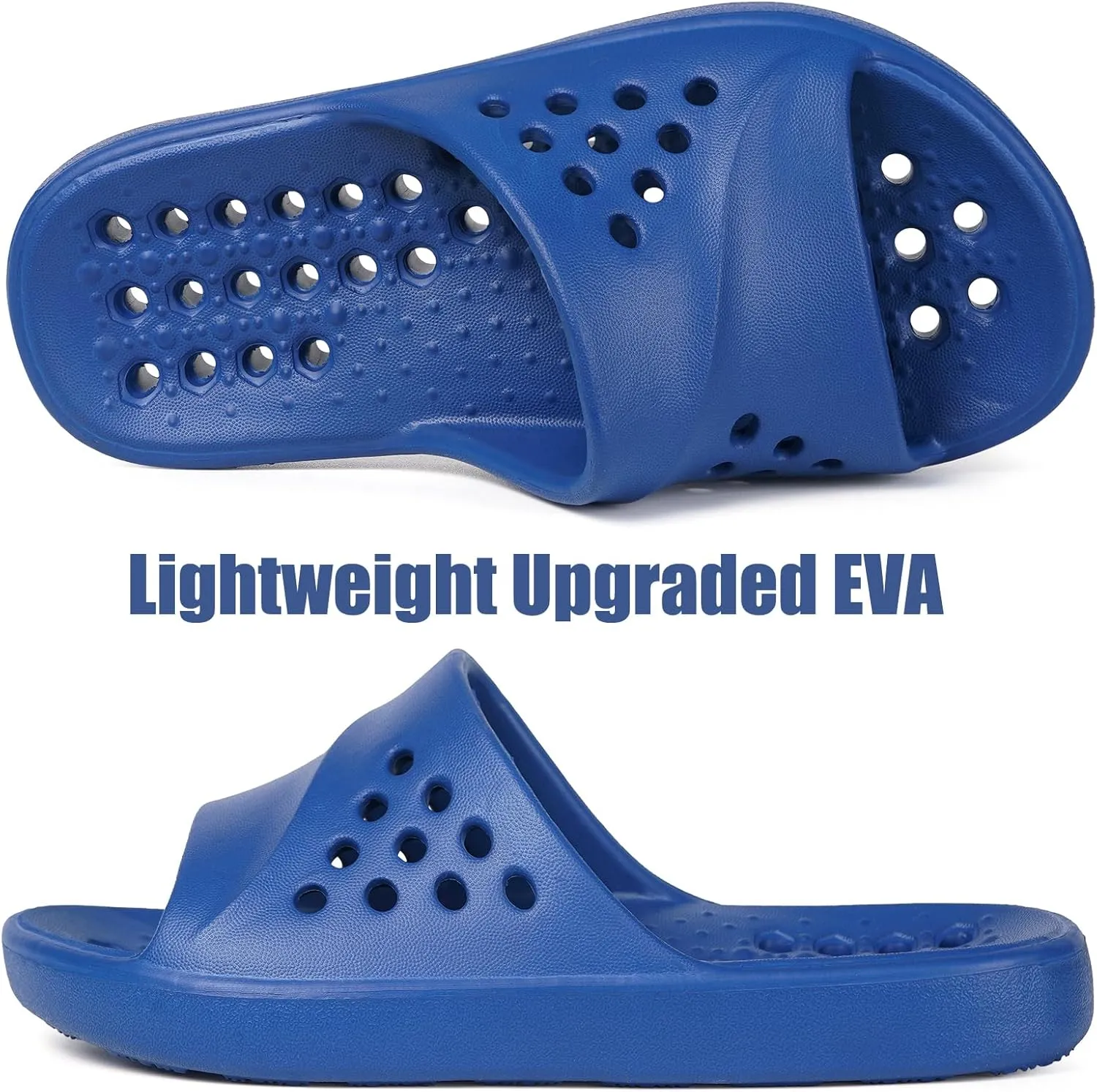 KVbabby Shower Shoes for Kids Massage Pool Slides with Arch Support Quick Drying Boys Girls Beach Sandals Non Slip Summer Bathroom Indoor House Slippers with Drain Holes