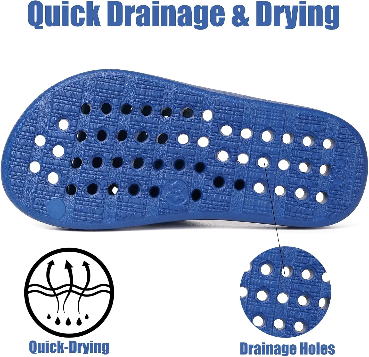 KVbabby Shower Shoes for Kids Massage Pool Slides with Arch Support Quick Drying Boys Girls Beach Sandals Non Slip Summer Bathroom Indoor House Slippers with Drain Holes