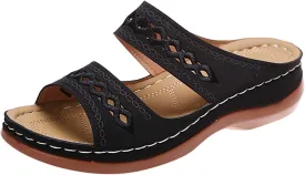Ladmiple Womens Sandals Dressy Summer Comfort Orthotic Walking Slides Open Toe Arch Support Orthopedic Flip Flops 2024