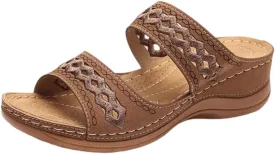 Ladmiple Womens Sandals Dressy Summer Comfort Orthotic Walking Slides Open Toe Arch Support Orthopedic Flip Flops 2024