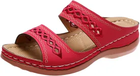 Ladmiple Womens Sandals Dressy Summer Comfort Orthotic Walking Slides Open Toe Arch Support Orthopedic Flip Flops 2024