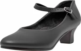 Linodes PU Leather Ankle Strap Character Shoe 1.55'' Dance Shoes for Women-UPD
