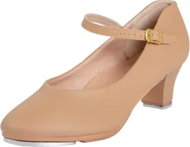 Linodes PU Leather Ankle Strap Character Tap Shoe 1.55'' Dance Shoes for Women