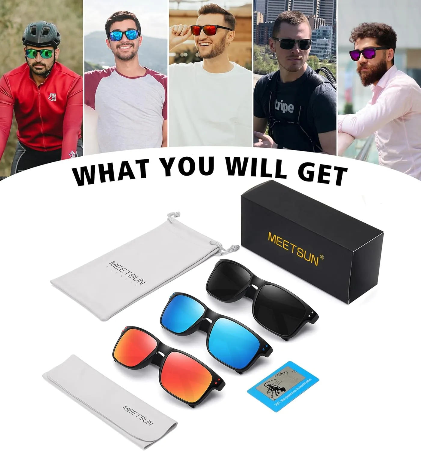 MEETSUN Polarized Sunglasses for Men Women Sports Driving Fishing Glasses UV400 Protection