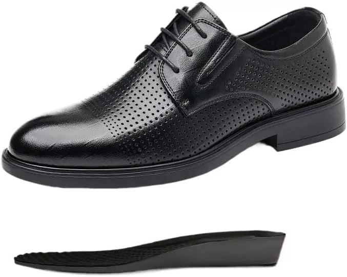 Mens 2-Inch Height Increasing Shoes Formal Dress Oxford, Men's Elevator Shoe 2" Taller Business