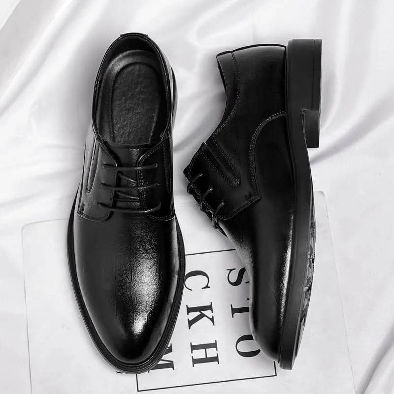 Mens 3.2 Inches Taller Height Increasing Shoes Formal Dress Shoe, Men's Elevator Casual Business