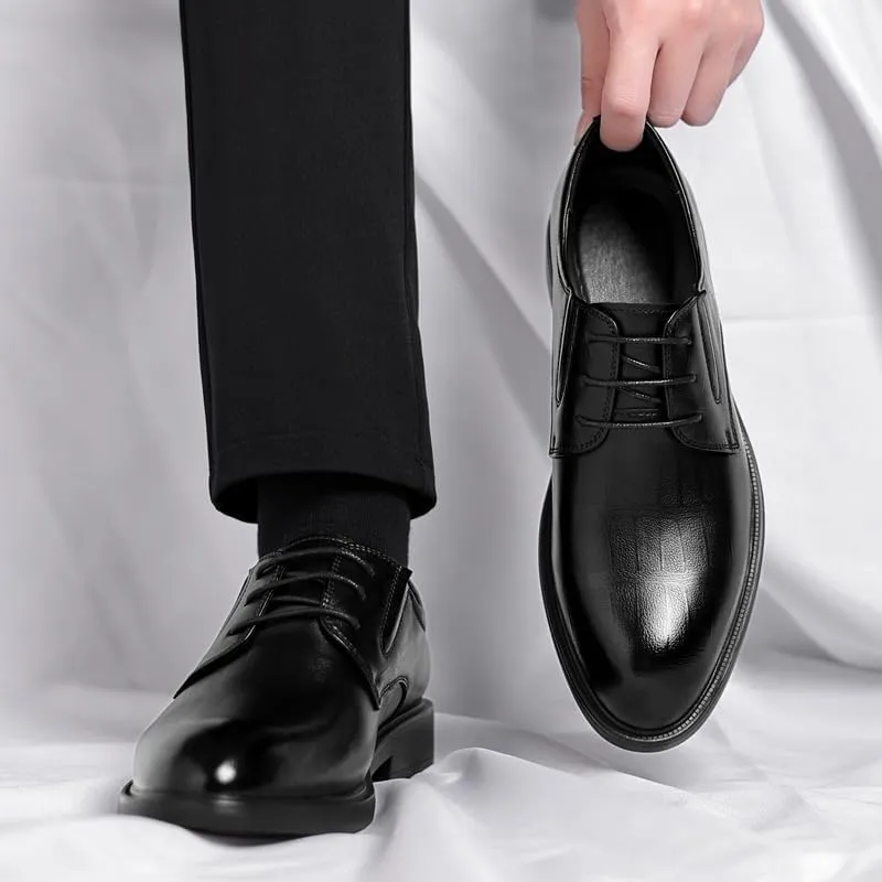 Mens 3.2 Inches Taller Height Increasing Shoes Formal Dress Shoe, Men's Elevator Casual Business