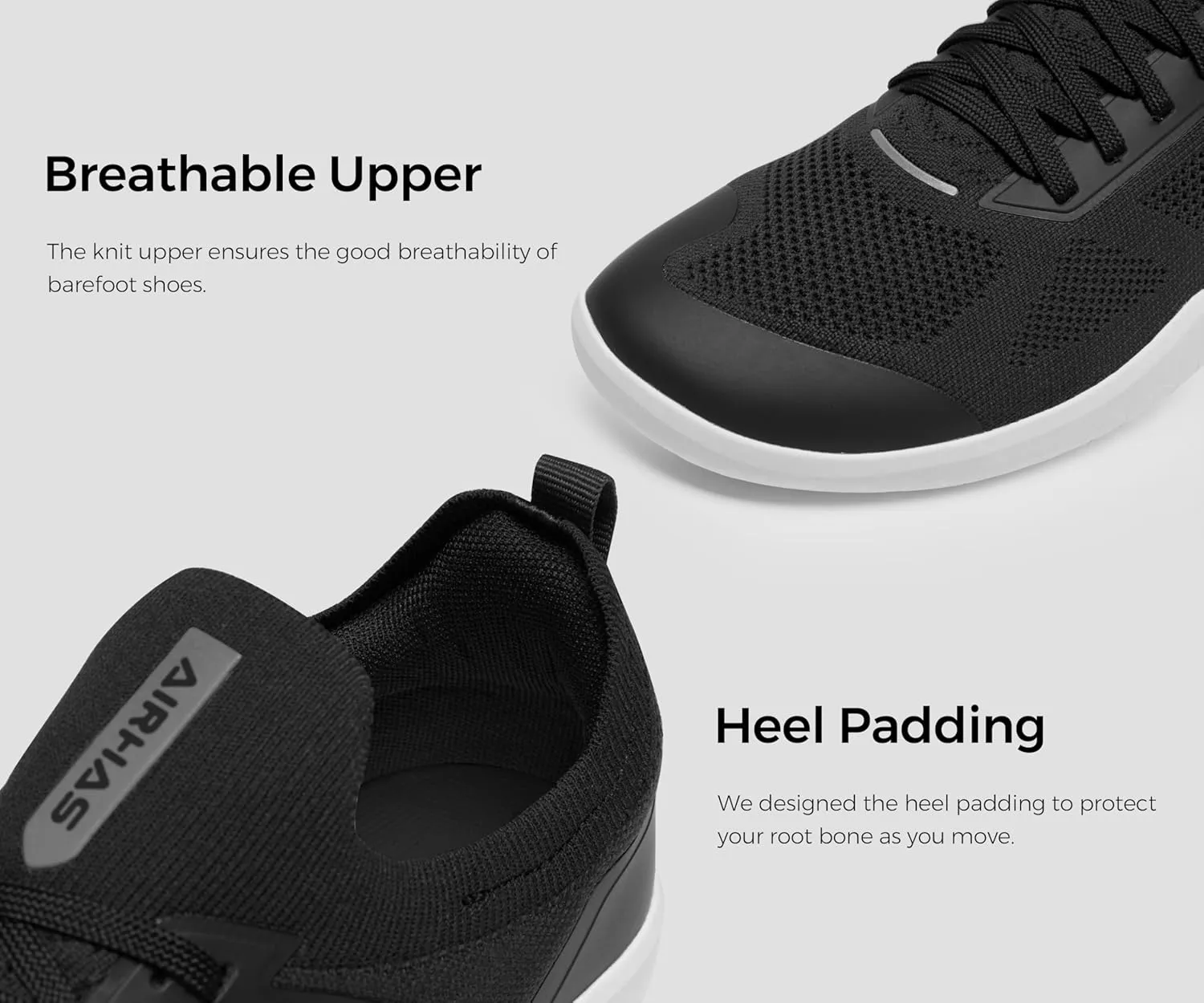 Men's Barefoot Shoes Zero Drop Wide Toe Box Minimalist Gym Shoes for Men Deadlift Cross Training Sneakers