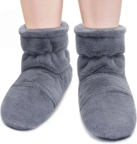 Microwavable Booties and Feet Warmers for Women & Men FSA or HSA Eligible Microwave Heated Foot Warmer Moist Heat Therapy for Cold Feet Relieving Stiffness, Plantar Fascitis, Washable, L