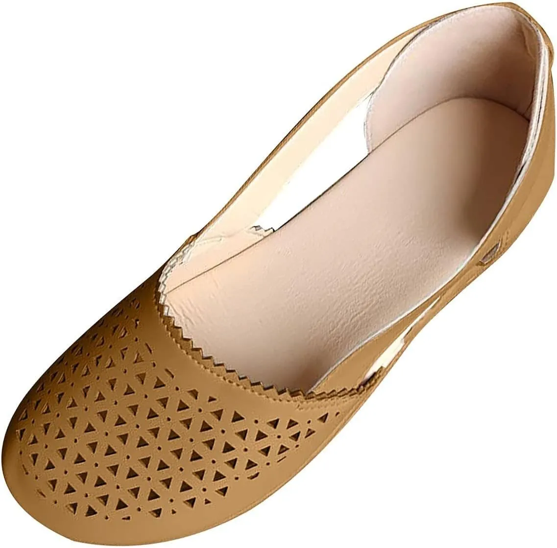 Orthopedic Sandals for Women Breathable Hollow Out Closed Toe Slip On Sandals Summer Casual Round Toe Low Heels Shoes Comfortable Non-Slip Walking Shoes Platform Sandal