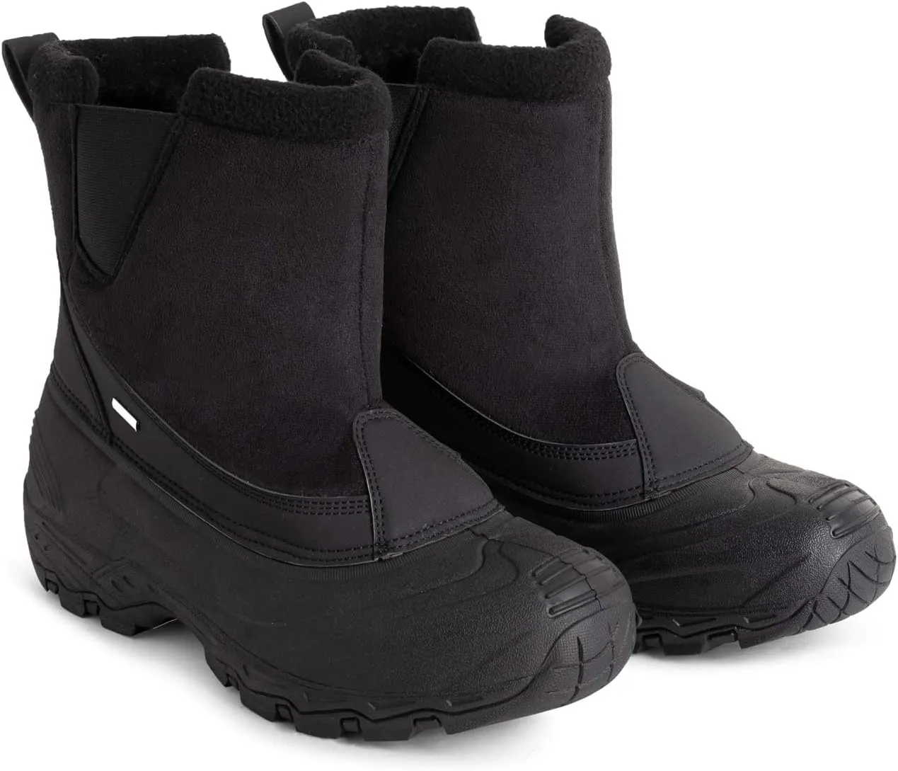 POLAR Mens Waterproof Outsole Deep Tread Fully Faux Fur Lined Winter Durable Snow Boots